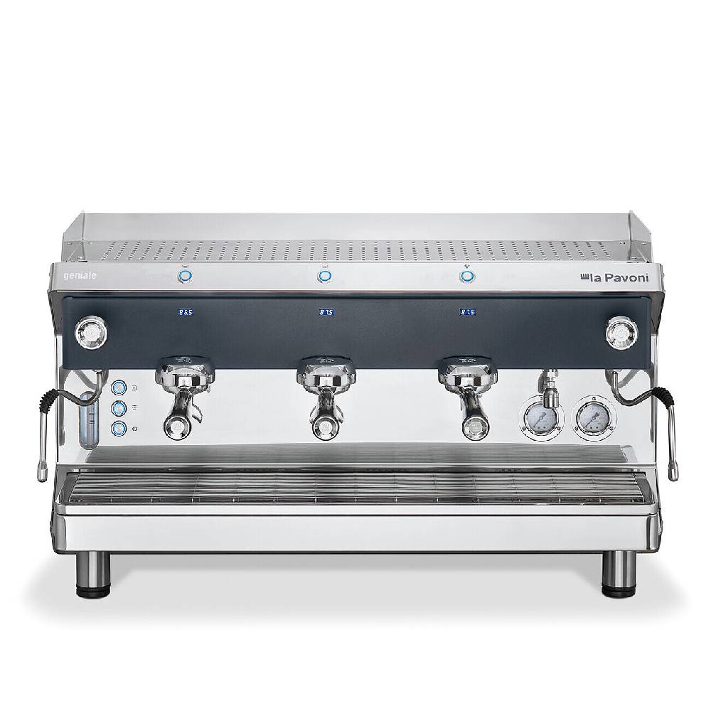 La Pavoni GENIALE SEMIAUTOMATICA 3 GRUPPI NERA Presa