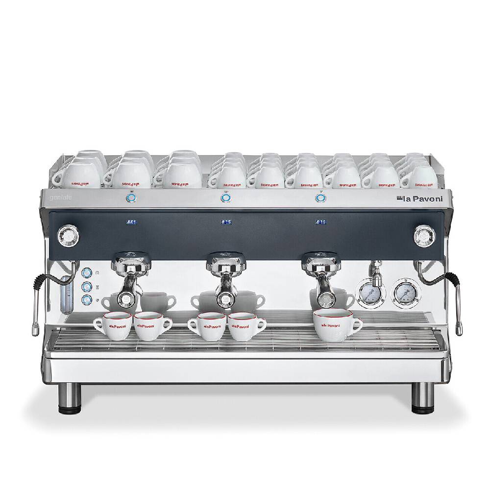 La Pavoni GENIALE SEMIAUTOMATICA 3 GRUPPI NERA Presa