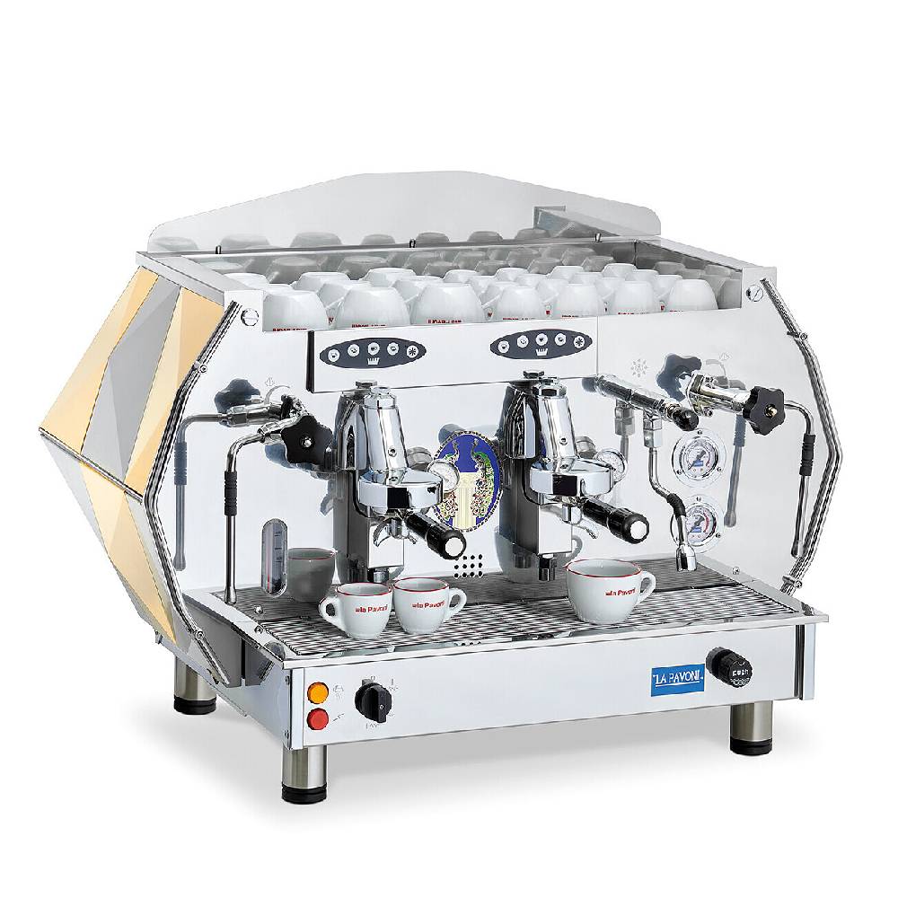 La Pavoni DIAMANTE E61 VOLUMETRICA 2 GRUPPI ORO In Linea