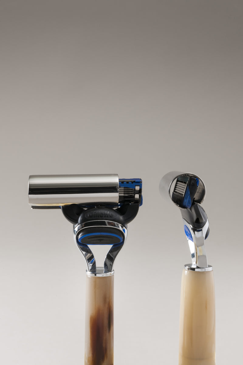 Lorenzi Milano Set rasoio pennello barba viaggio in Zebu Outlet