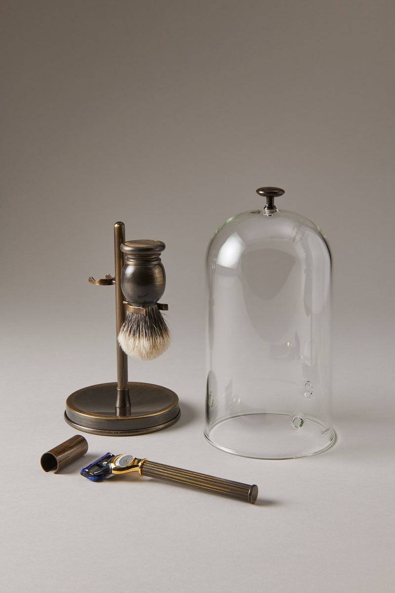 Lorenzi Milano Set barba toilette con campana in Ottone anticato Hotsell