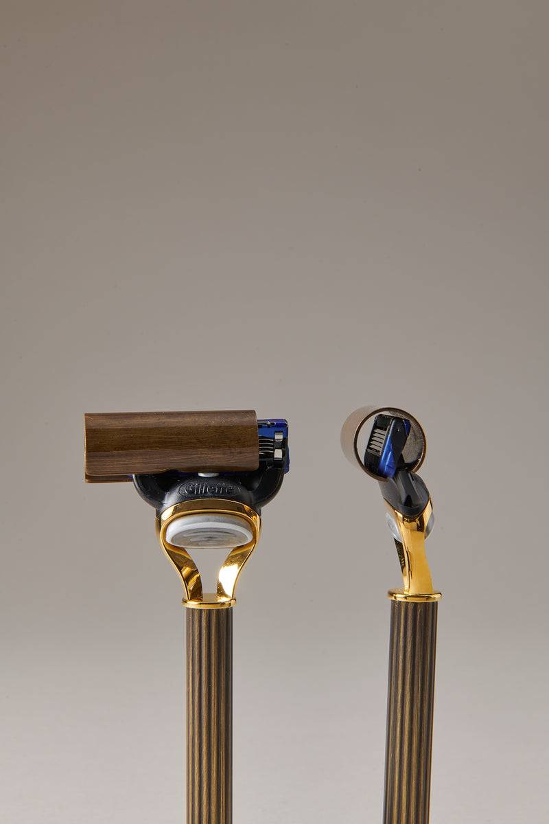 Lorenzi Milano Set barba toilette con campana in Ottone anticato Hotsell