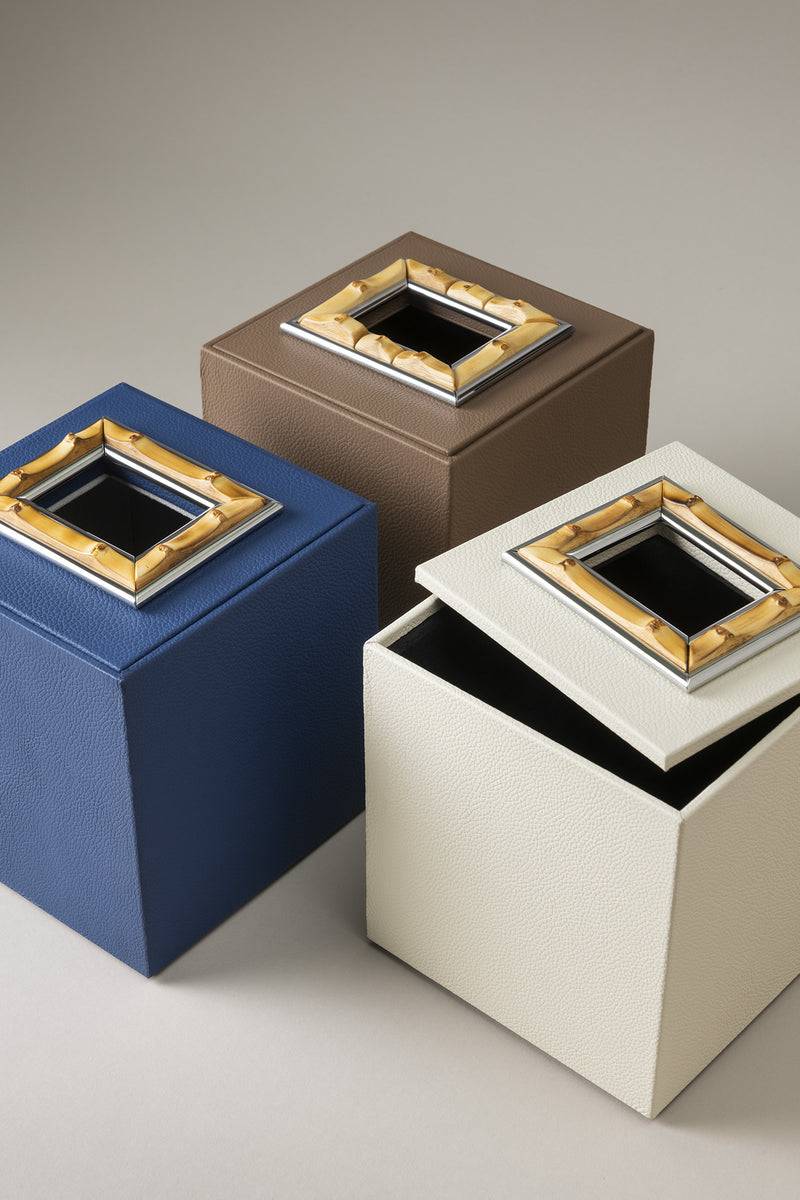 Lorenzi Milano Cubo porta fazzoletti in Bambù Fino Al -60%