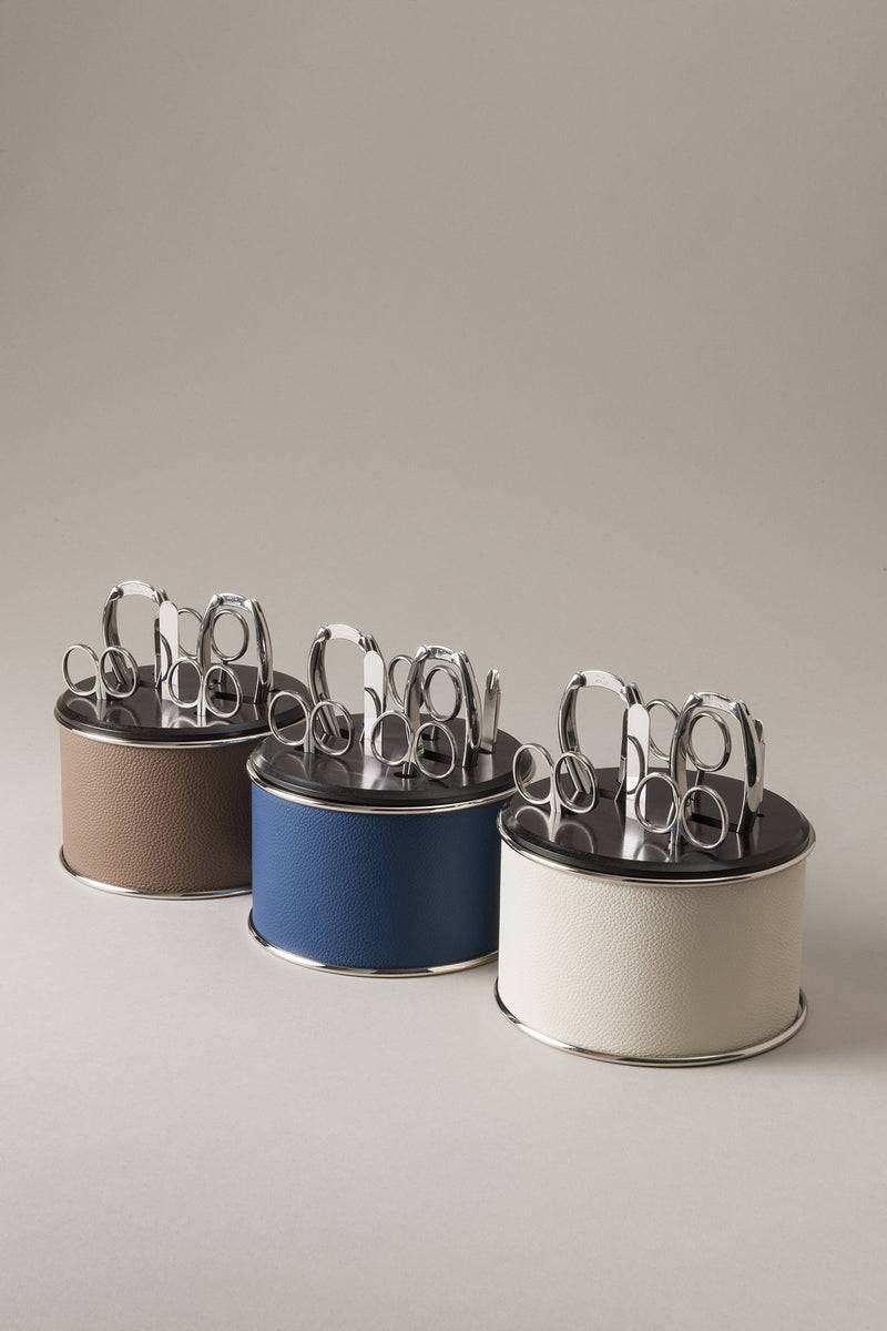 Lorenzi Milano Completo manicure da toilette in Vitello nautico Economico