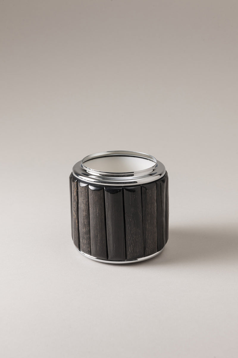 Lorenzi Milano Barattolo porta cotone da toilette in Orice Italy