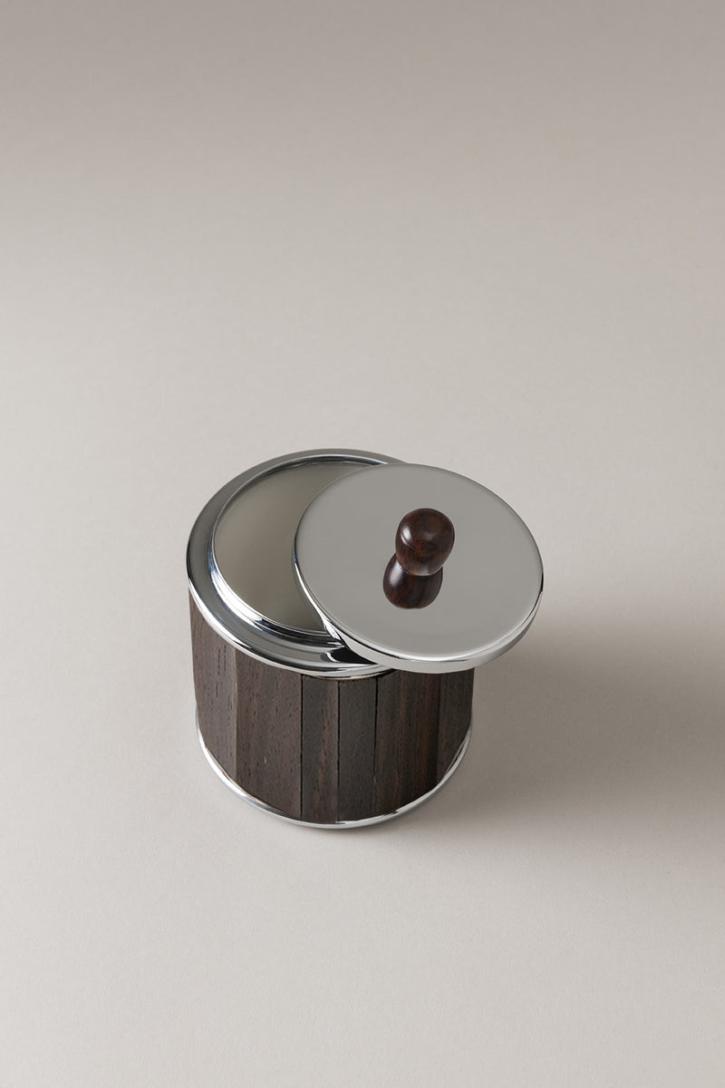 Lorenzi Milano Barattolo porta cotone da toilette in Legno Italia