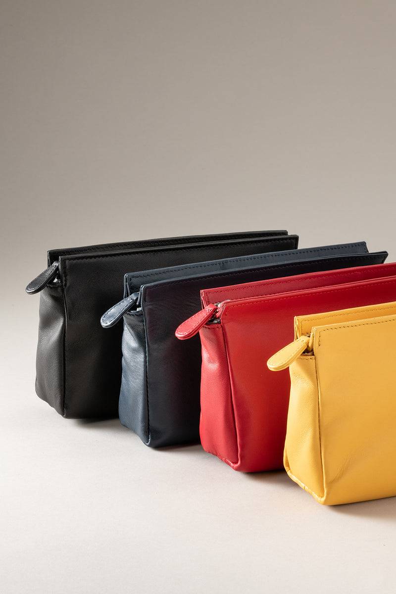 Lorenzi Milano Necessaire con una cerniera in Nappa Negozio