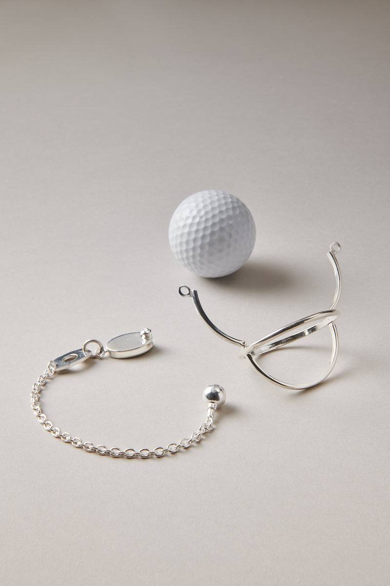 Lorenzi Milano Portachiavi con pallina da golf in Argento Qualità Garantita