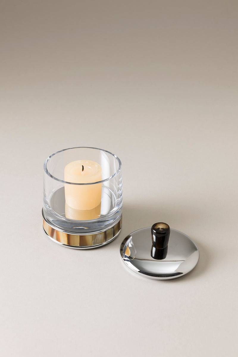 Lorenzi Milano Porta candele piccolo in Zebu Promozione