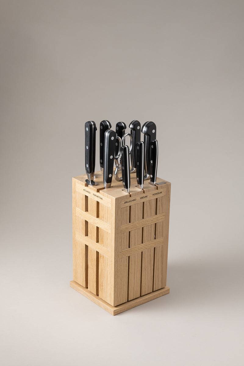 Lorenzi Milano Set coltelli da cucina piccolo in Noce canaletto Sottocosto