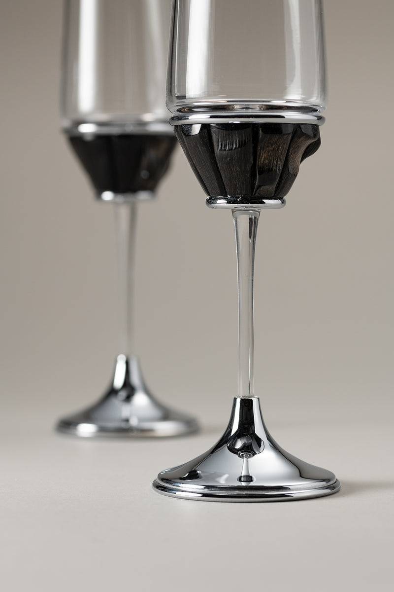 Lorenzi Milano Coppia flute champagne in Orice Grande vendita