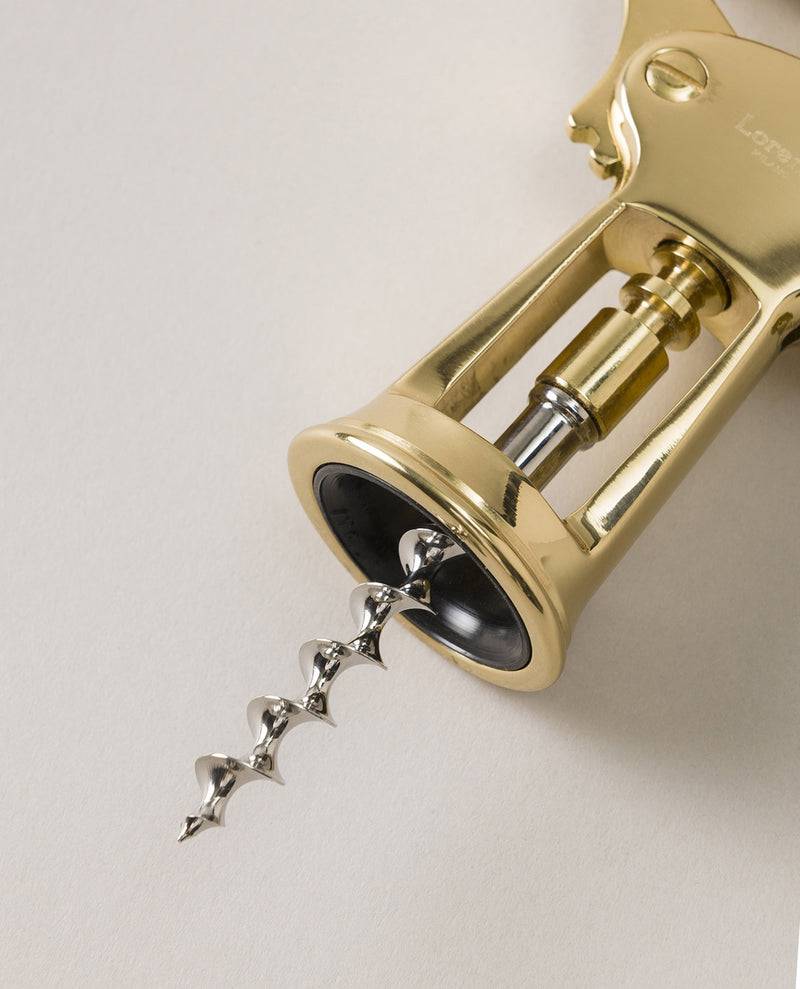 Lorenzi Milano Cavatappi tradizionale ottone semplice in Ottone zaponato Ultimi due giorni