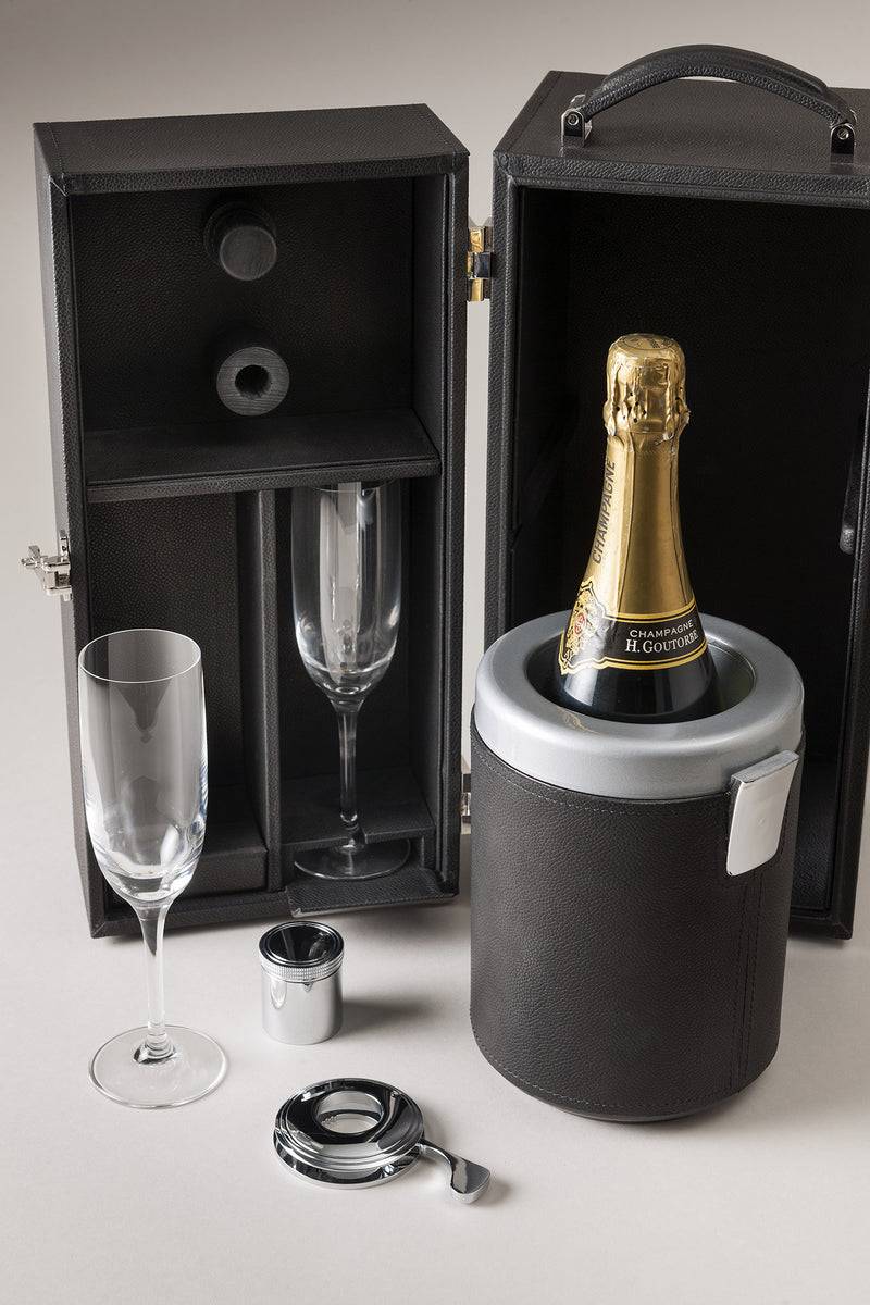 Lorenzi Milano Valigia per Champagne in Vitello In Vendita
