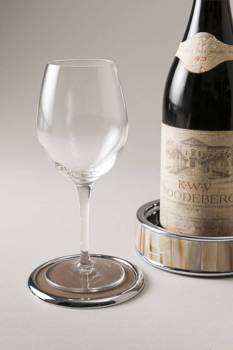 Lorenzi Milano Sottobottiglia con sottobicchieri in Zebu Saldi