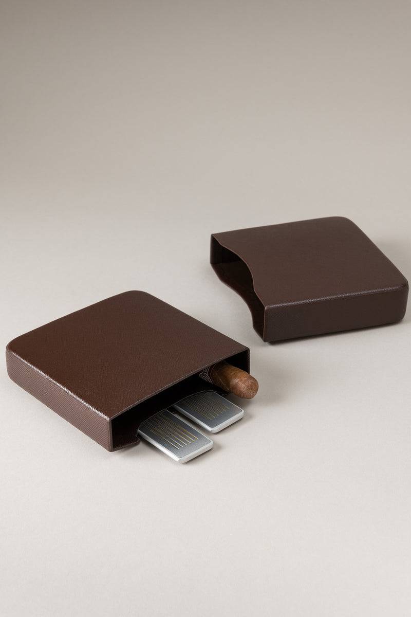 Lorenzi Milano Porta sigari robusto 5 in Saffiano Duty-free