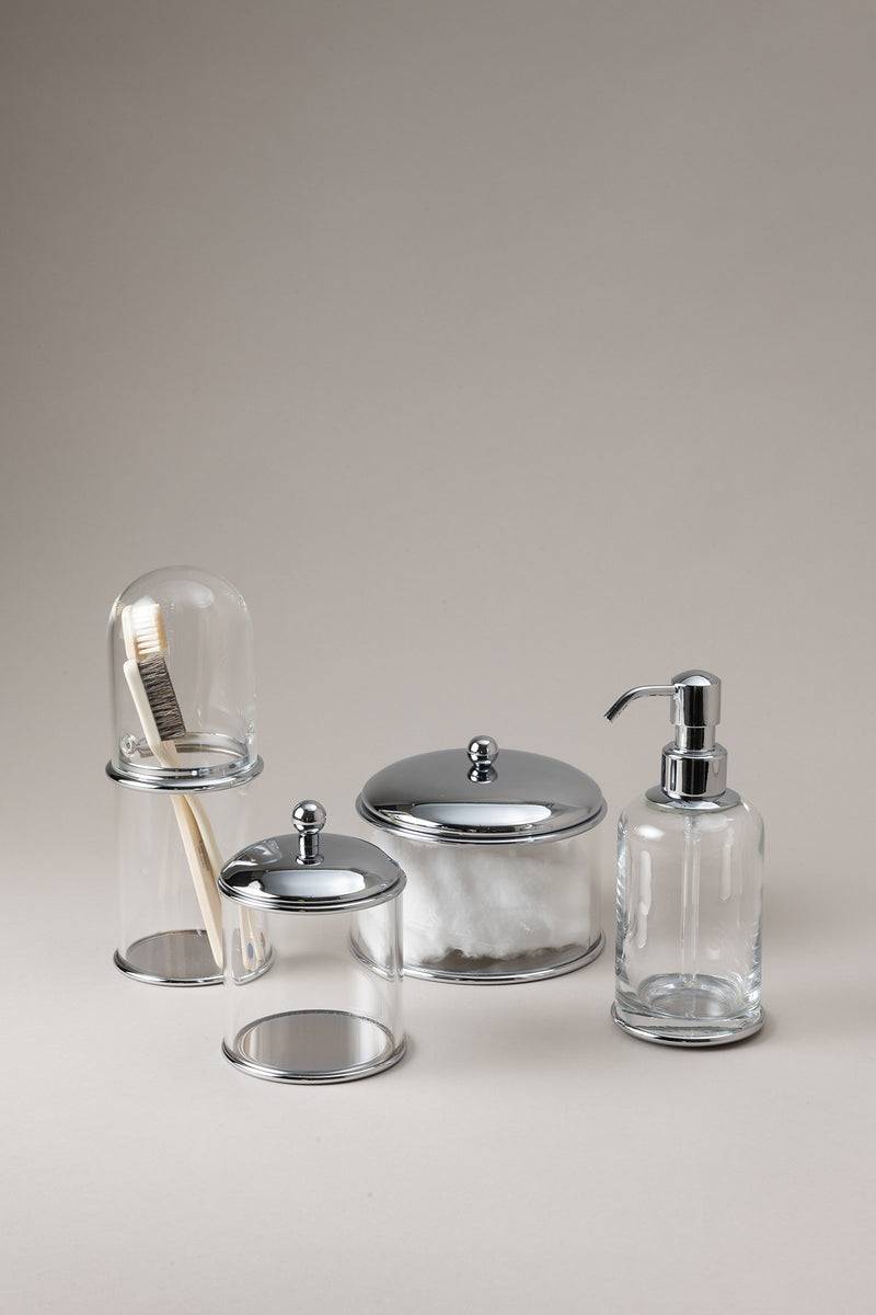 Lorenzi Milano Dosatore sapone liquido vetro in Ottone cromato Black Friday