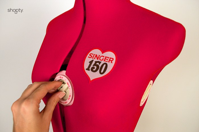 Shopty Manichino sartoriale regolabile DF150 Singer Red - Busto da sarta Small Medium Taglie 40/42 44 46 48 Hotsell