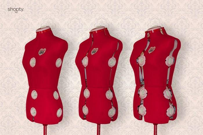 Shopty Manichino sartoriale regolabile DF150 Singer Red - Busto da sarta Small Medium Taglie 40/42 44 46 48 Hotsell