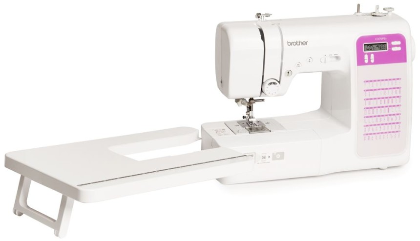 Shopty Brother CX70PE (Patchwork Edition) - Macchina per cucire elettronica con 70 punti di cucito (utili elastici ornamentali) cucitura Automatica display multifunzione + Tavolo Quilt & Patchwork Presa