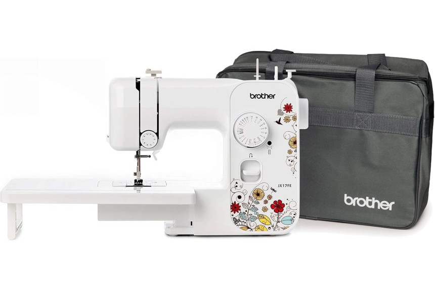 Shopty Brother JX17FE (Fantasy Edition) Macchina per Cucire Automatica con 17 Punti di Cucito Completa e Facile per Principianti - Offerta con Tavolo prolunga e Borsa