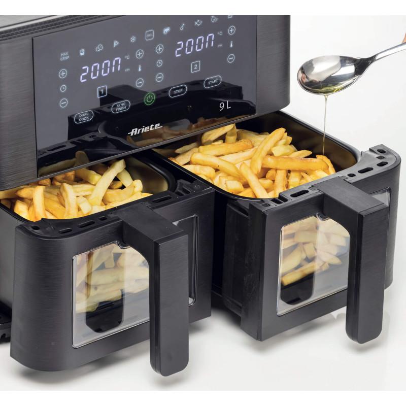 Ariete FRIGGITRICE AD ARIA 9L DOPPIO CESTELLO CON VETRO Offerte