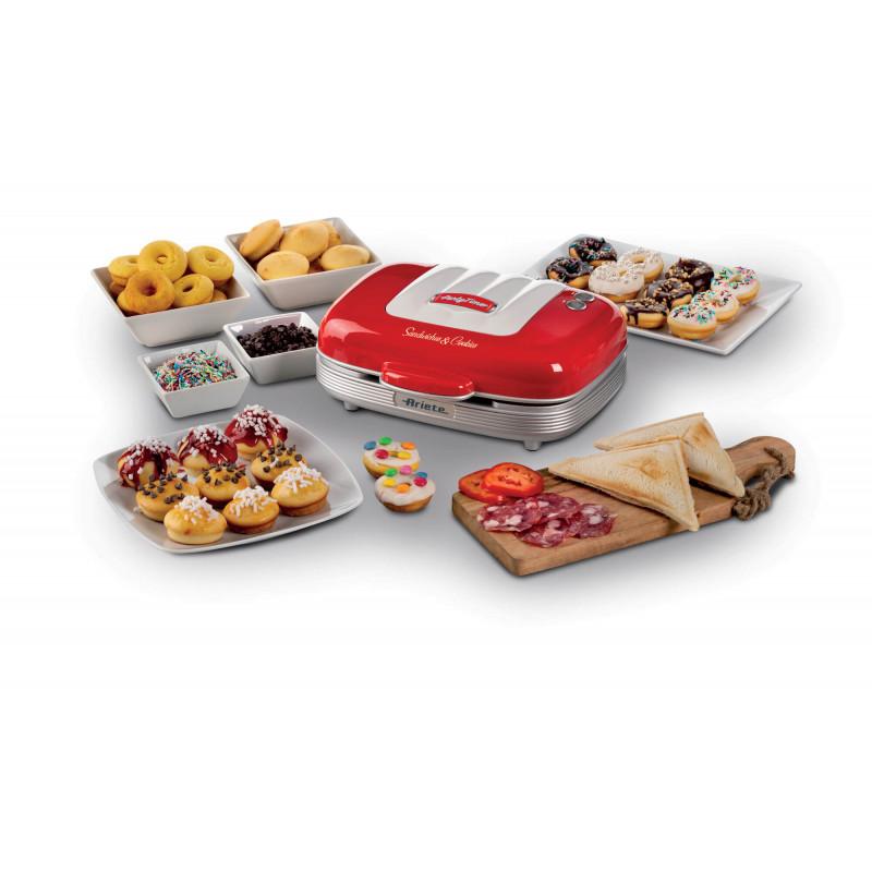 Ariete PIASTRA ELETTRICA PER MUFFIN DONUTS E SANDWICHES ROSSO Fino Al -60%