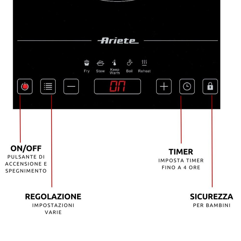 Ariete PIASTRA A INDUZIONE SINGOLA Affare Del Giorno
