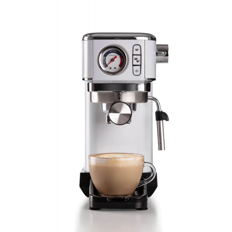 Ariete MACCHINA DA CAFFè ESPRESSO IN METALLO CON MANOMETRO BIANCO Vendita Calda