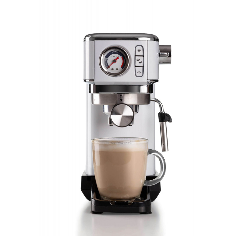 Ariete MACCHINA DA CAFFè ESPRESSO IN METALLO CON MANOMETRO BIANCO Vendita Calda
