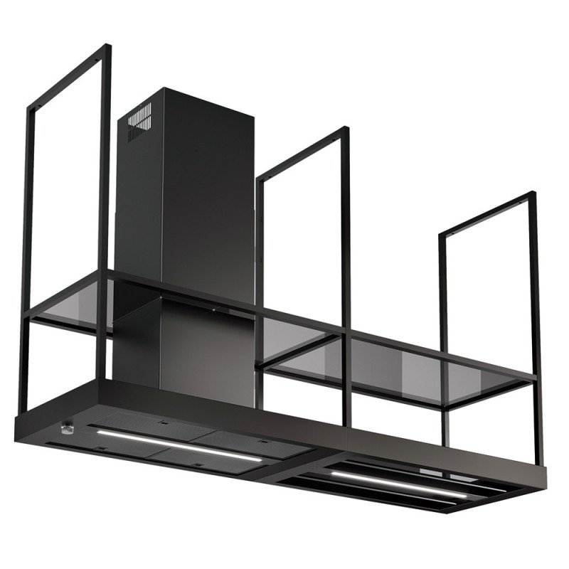 FABER S.p.A. T-Shelf EV8 BK Matt A180 Cappa aspirante a isola Nero 700 m³/h C Qualità Garantita