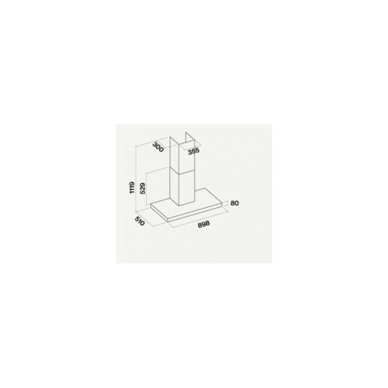 Falmec Plane No-Drop Cappa aspirante a parete Acciaio inox 800 m³/h B Moda
