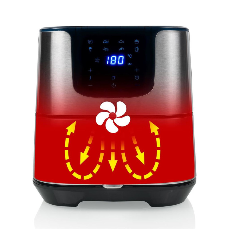 Princess 182060 Singolo 5 5 L Indipendente 1700 W Friggitrice ad aria calda Argento In Saldo