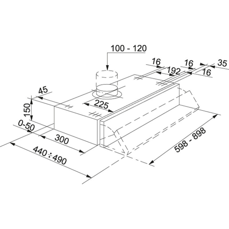 Franke FSI 6322 Incassato Acciaio inox 370 m³/h D Italia