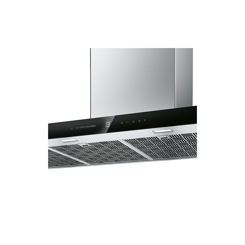 Franke T-SHAPE AVANT-SILENCE FTLN H45 X/BK GLASS A90 FRK Cappa aspirante a parete Nero Acciaio inox 750 m³/h A+ 2025