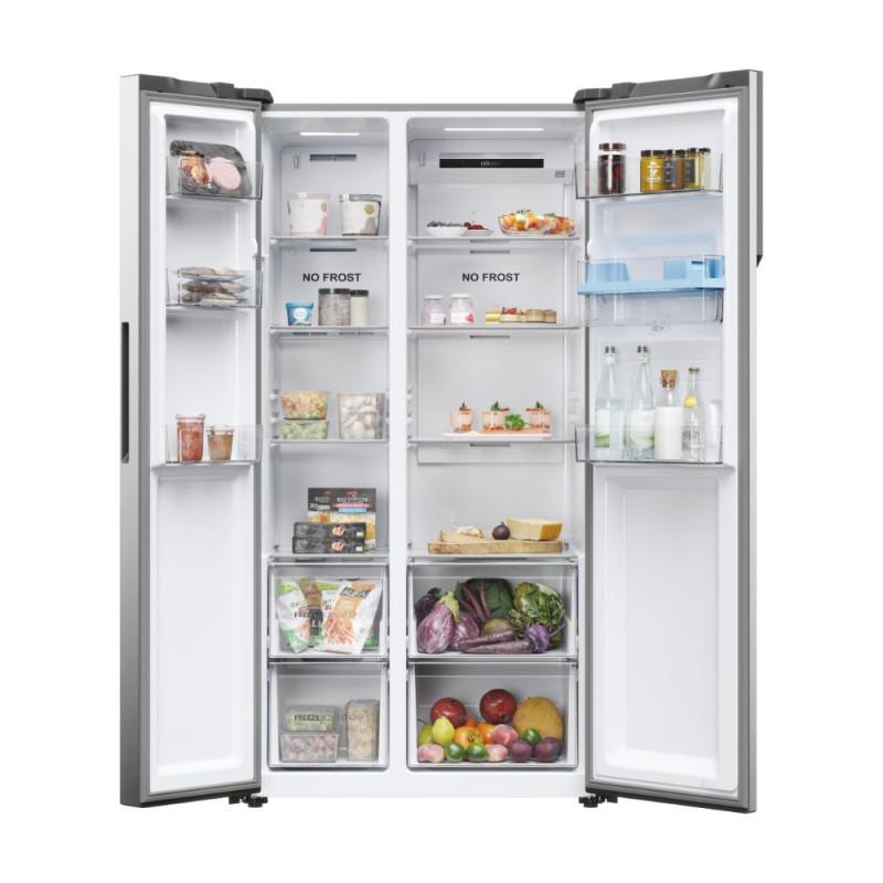 Haier SBS 90 Serie 5 HSR5918DWMP frigorifero side-by-side Libera installazione 521 L D Platino Acciaio inox In Vendita