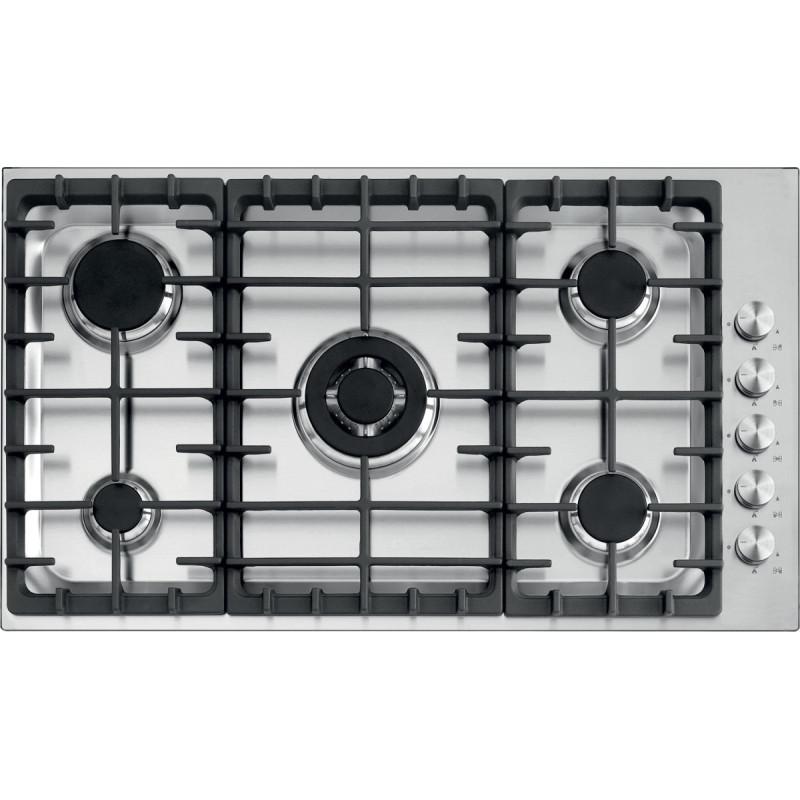 Barazza 1POF90 piano cottura Nero Acciaio inox Da incasso Gas 5 Fornello(i) Sottocosto