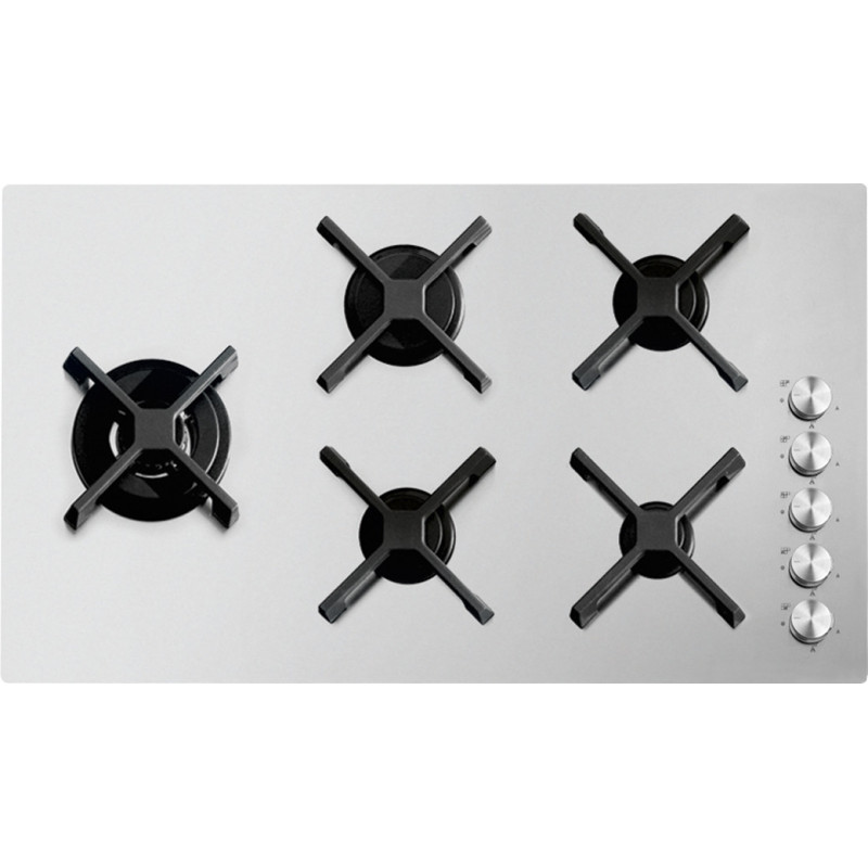 Barazza 1PSPF95 piano cottura Acciaio inox Da incasso 90 cm Gas 5 Fornello(i) Presa