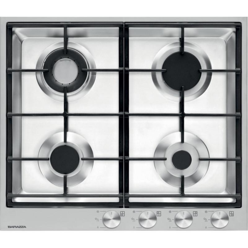 Barazza 1PBF64 piano cottura Nero Acciaio inox Da incasso Gas 4 Fornello(i) Vendita Calda