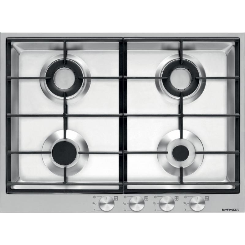 Barazza 1PBF74 piano cottura Nero Acciaio inox Da incasso Gas 4 Fornello(i) Vendita Economica