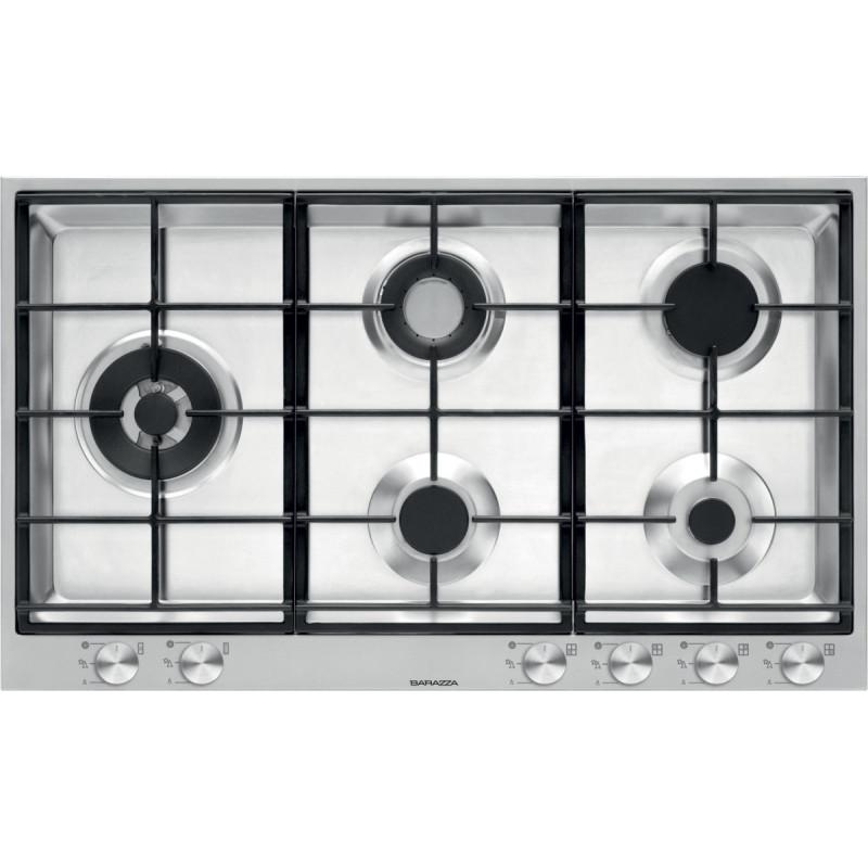 Barazza 1PBF95 piano cottura Nero Acciaio inox Da incasso Gas 5 Fornello(i) 50% di sconto per tempo limitato