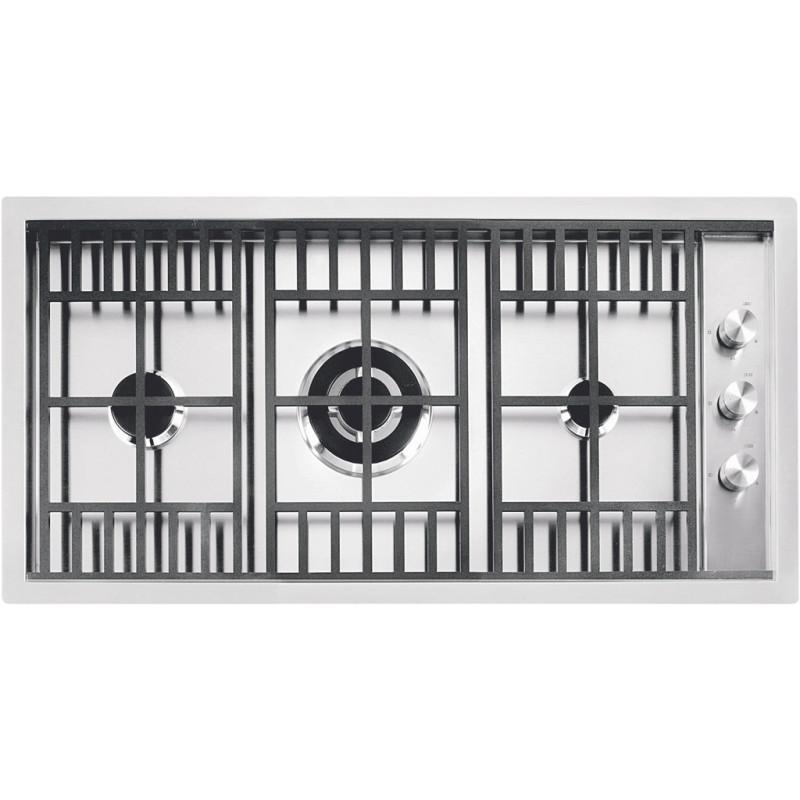 Barazza 1PLB2T piano cottura Nero Acciaio inox Da incasso Gas 3 Fornello(i) Moda