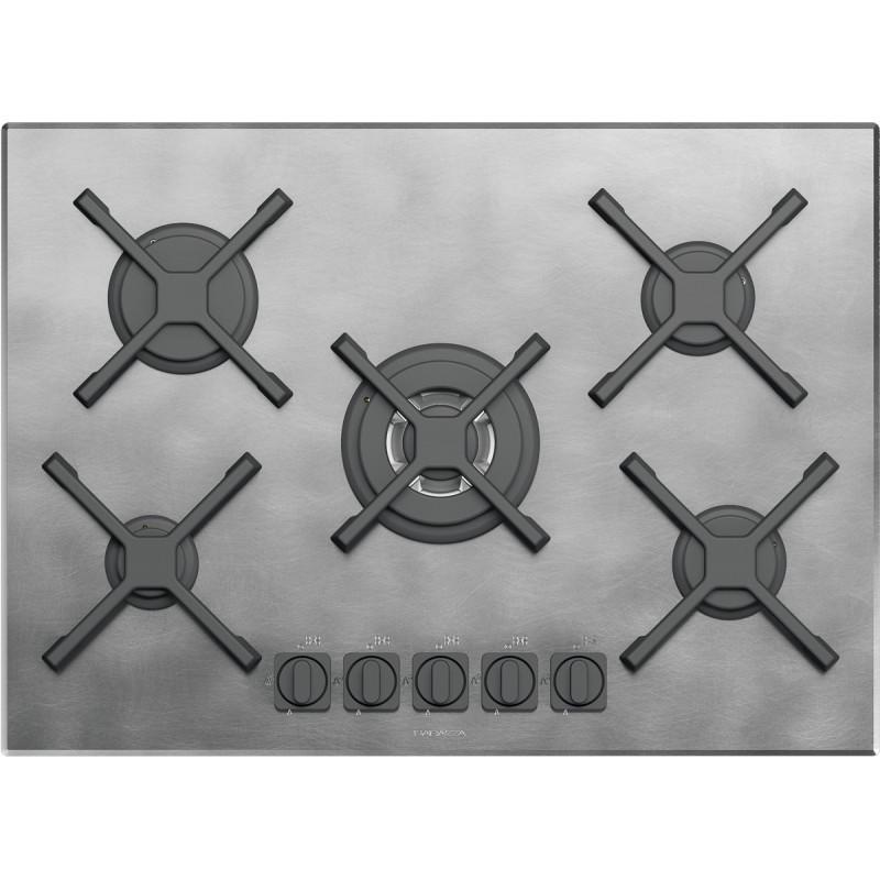 Barazza 1PUN75 piano cottura Nero Acciaio inox Da incasso Gas 5 Fornello(i) In Linea