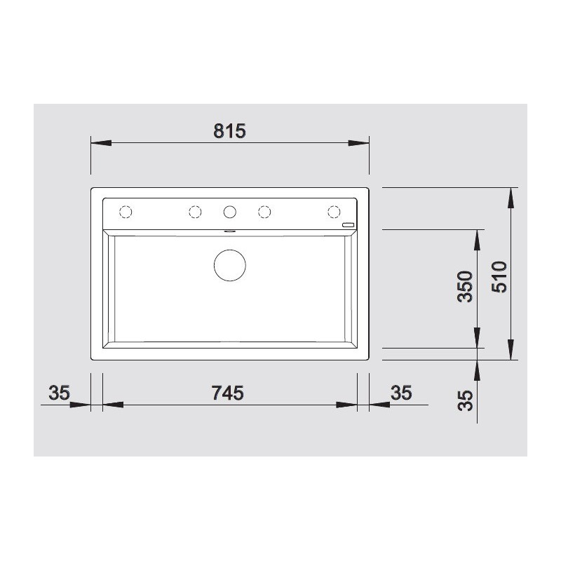 BLANCO 1525872 LAVELLO DALAGO 8 1 vasca dimensione 815x510 mm silgranit nero Qualità