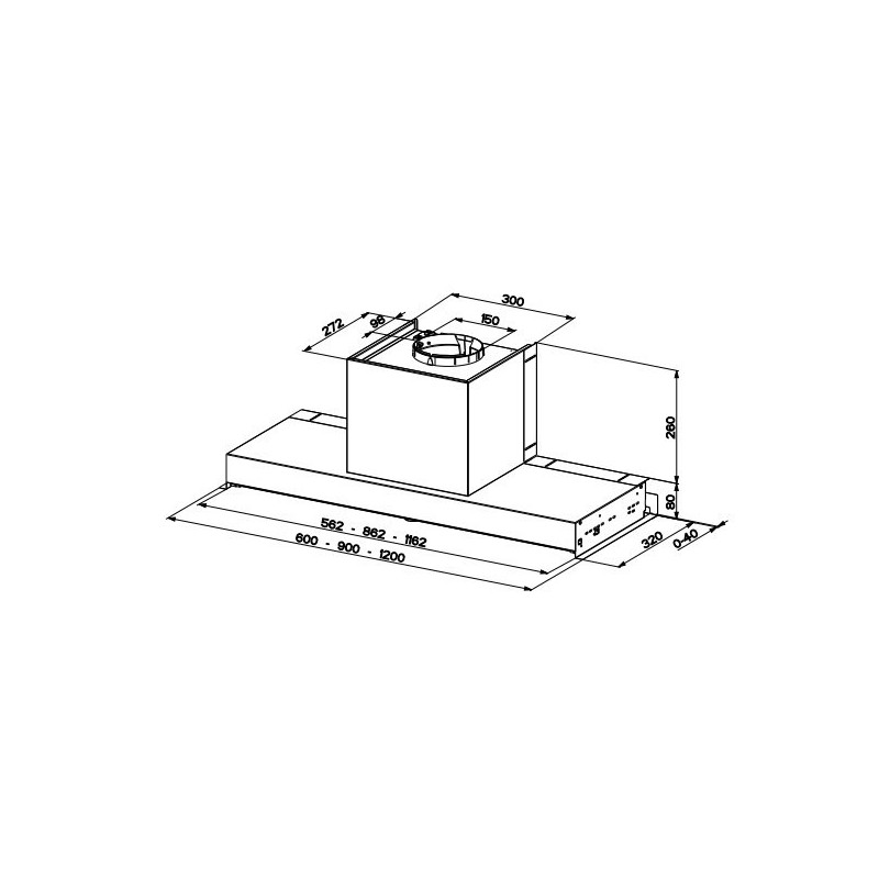 FABER S.p.A. In-Nova Comfort X A90 Integrato Acciaio inox 540 m³/h C Outlet