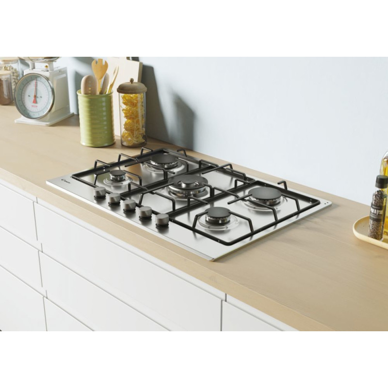Candy Timeless CDOY7W4X Acciaio inox Da incasso 74 cm Gas 5 Fornello(i) Qualità Garantita