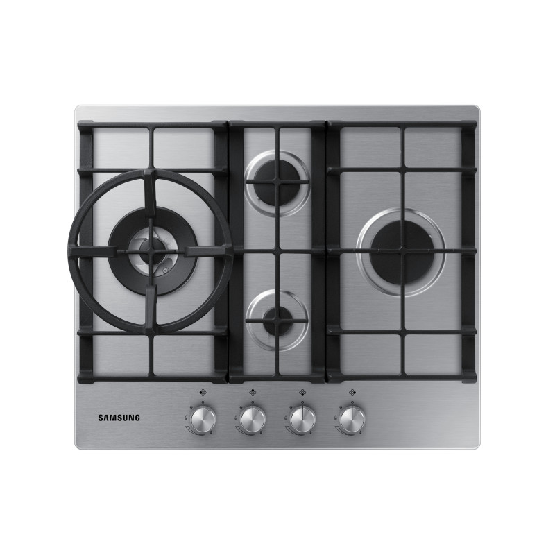 Samsung NA64H3031BS Piano cottura a gas 60cm 4 bruciatori Griglie in ghisa Inox Convenienza