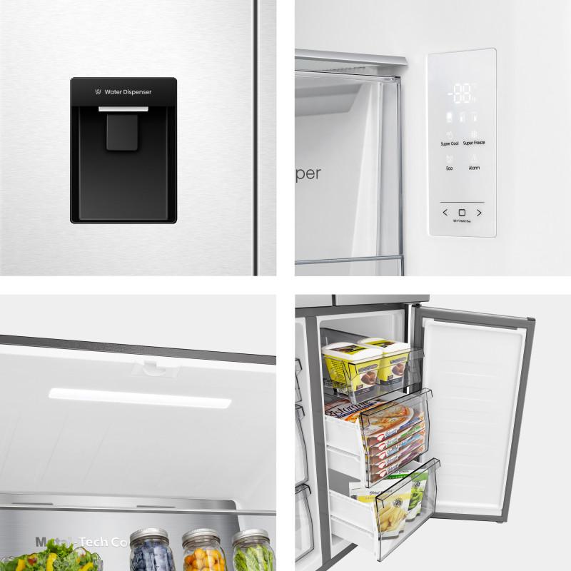Hisense RQ5P470SMIE frigorifero con congelatore 482 L E Argento Acciaio inox Presa
