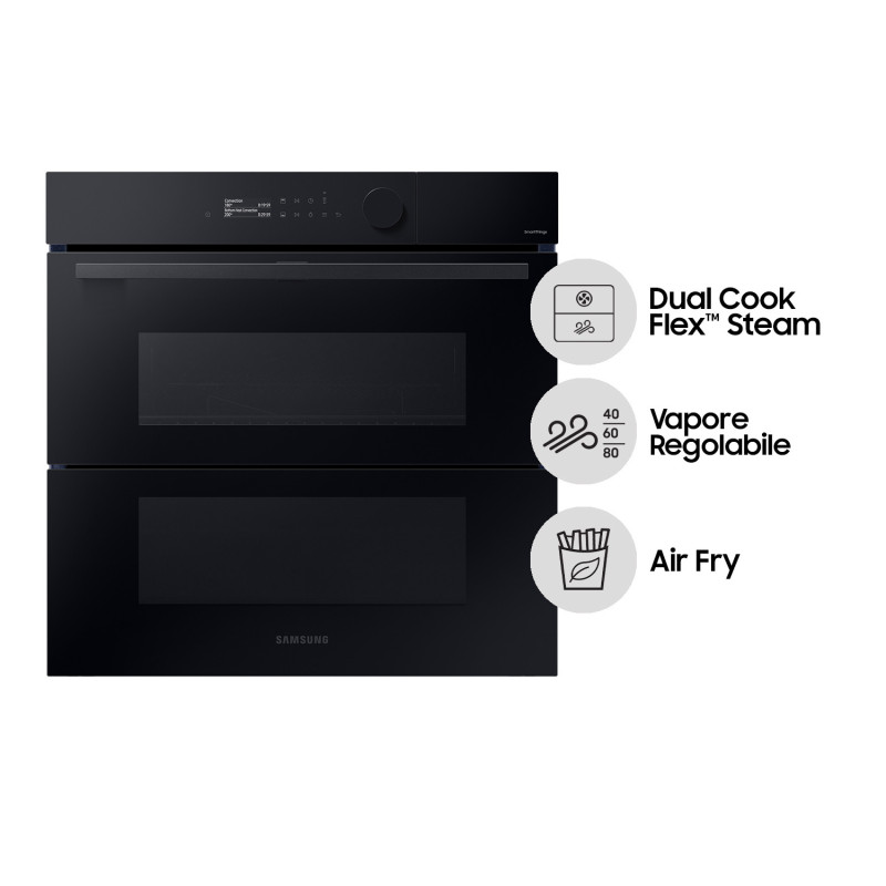 Samsung NV7B5760WBK Forno ad incasso a Vapore Serie 5 76 L A+ Vetro Nero Online