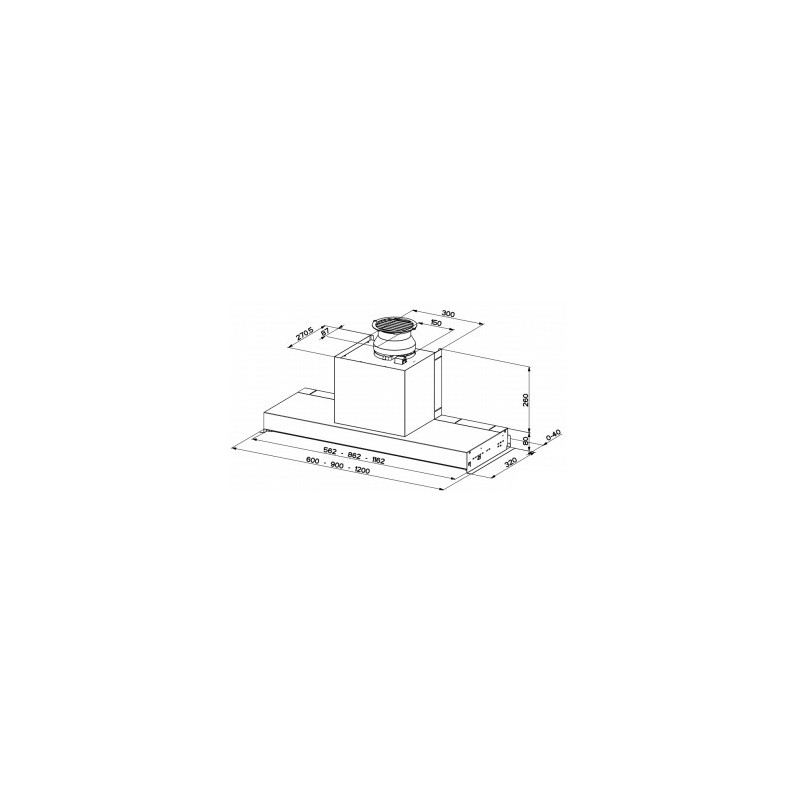 FABER S.p.A. IN-NOVA SMART X A120 Integrato Acciaio inox 360 m³/h D Promozione