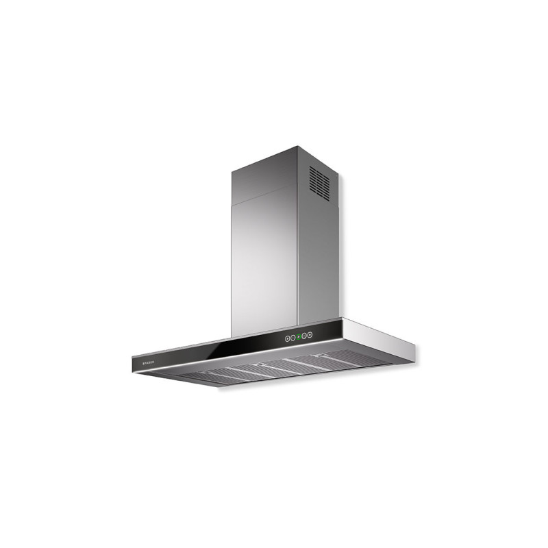 FABER S.p.A. ONYX-T BK GLASS/X A90 Cappa aspirante a parete Acciaio inox 380 m³/h A++ Saldi